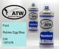 Preview: Ford, Robins Egg Blue, CW / M7478: 400ml Sprühdose + 400ml Klarlack - Set, von ATW Autoteile West.